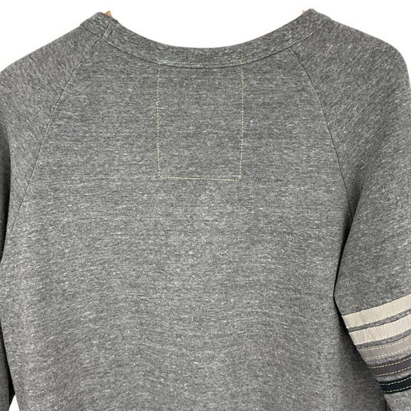 Aviator Nation Rugby Stitch Crew Sweatshirt Heather Gray Unisex Small Crew Neck - Picture 5 of 12